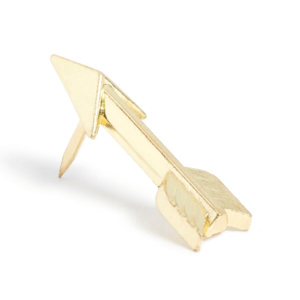 slide 2 of 4, U Brands® Arrow Push Pins, Gold, Set Of 12 Pins, 1 ct