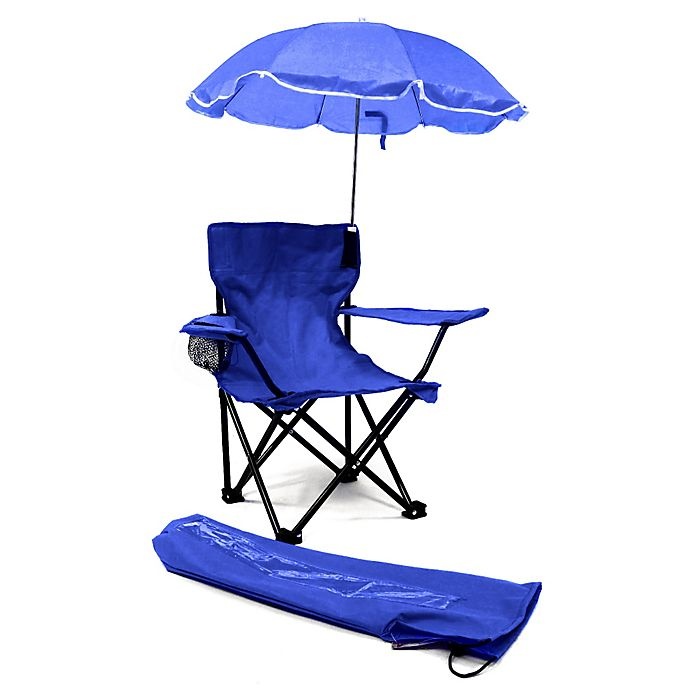 slide 1 of 1, Redmon Kids' Camp Chair with Umbrella - Blue, 1 ct