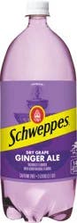 Schweppes Caffeine Free Dry Grape Ginger Ale 2 lt