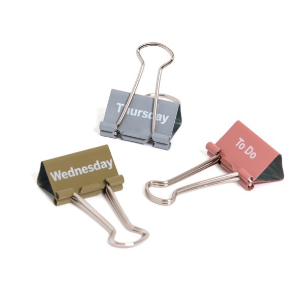 slide 4 of 4, U Brands® Task at Hand Binder Clips, 25mm, Set In Stone, Set Of 10 Clips, 1 ct