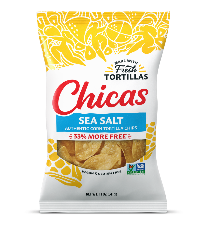 slide 2 of 3, Chicas Original Sea Salt Corn Tortilla Chips, 11 oz