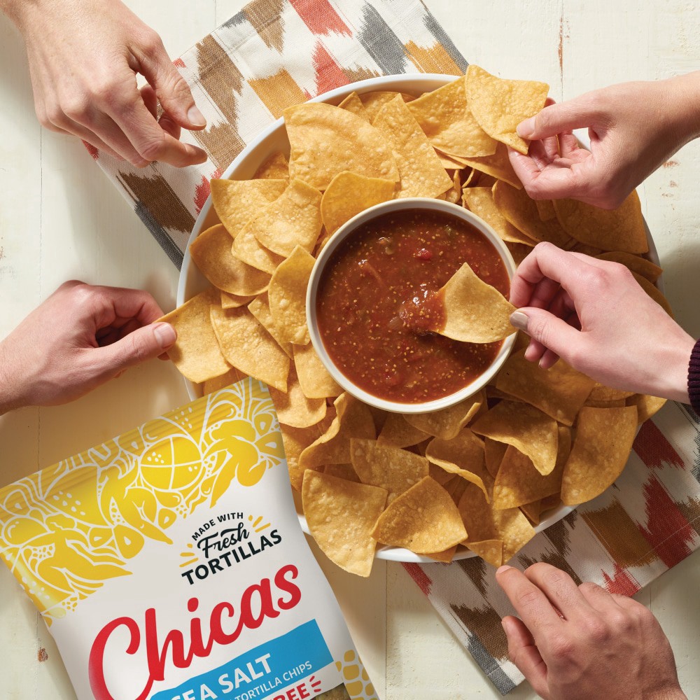 slide 3 of 3, Chicas Original Sea Salt Corn Tortilla Chips, 11 oz