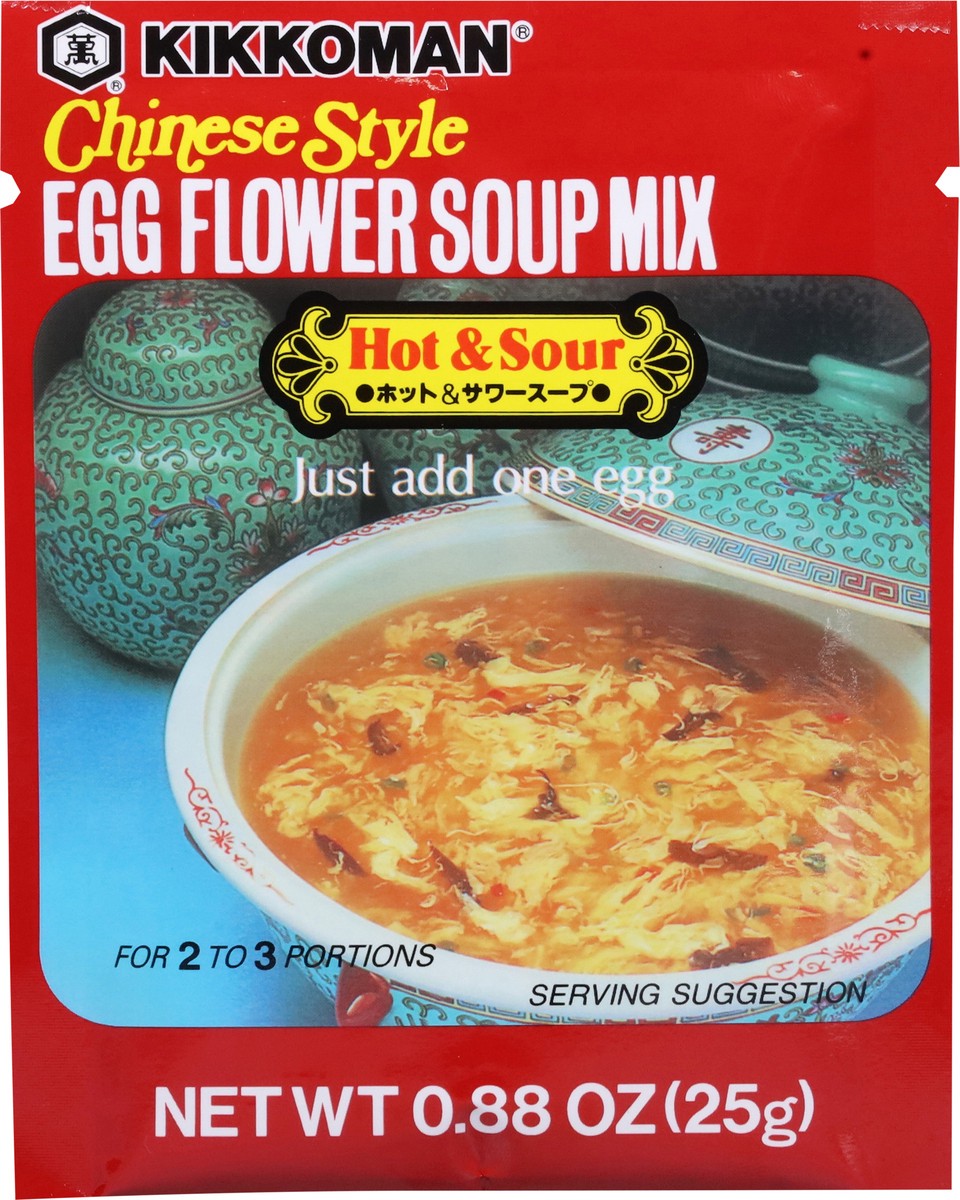 slide 11 of 12, Kikkoman Chinese Style Egg Flower Hot & Sour Soup Mix 0.88 oz, 3 ct