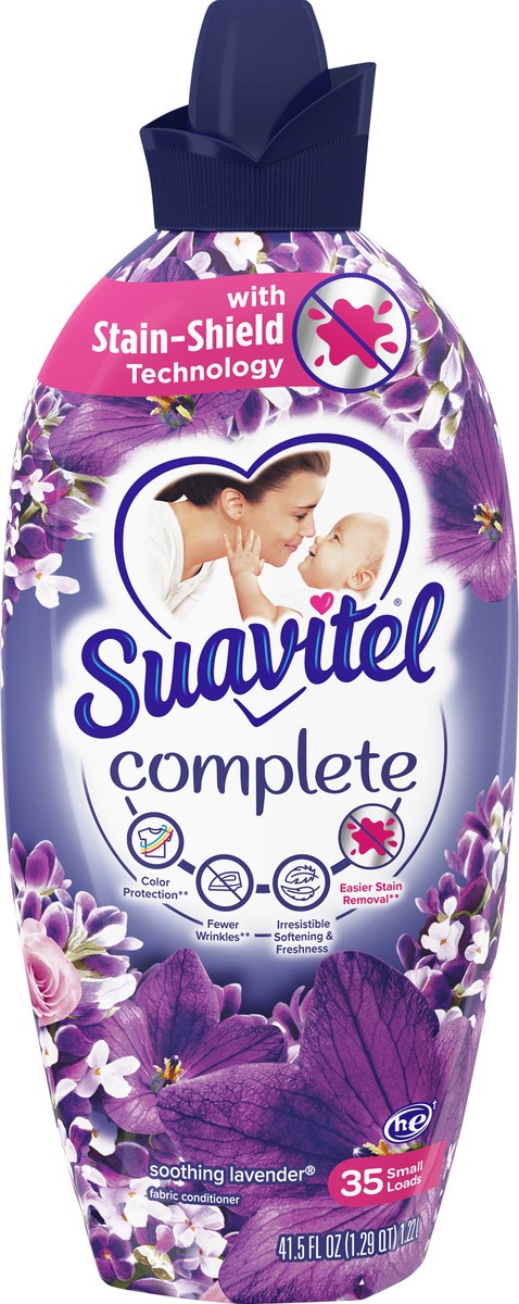 slide 6 of 7, Suavitel Ultra Soothing Lavender HE Fabric Conditioner, 33 Loads, 44 oz