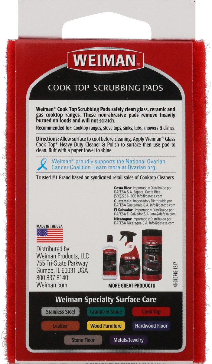 slide 10 of 11, Weiman Cook Top Scrubbing Pads, Non scratch, 3 ct