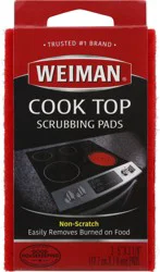 Weiman Cook Top Scrubbing Pads, Non scratch