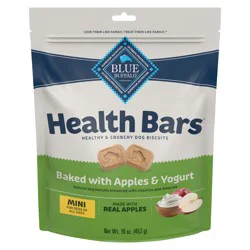 Blue Buffalo Mini Health Bar Apple and Yogurt Flavor Crunchy Dog Treats - 16oz