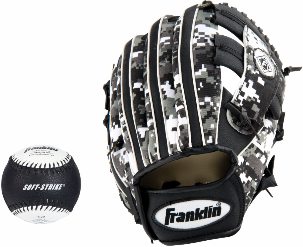 slide 1 of 1, Franklin Rtp Performance Digi Series Baseball Glove - Black/White, 9.5 in