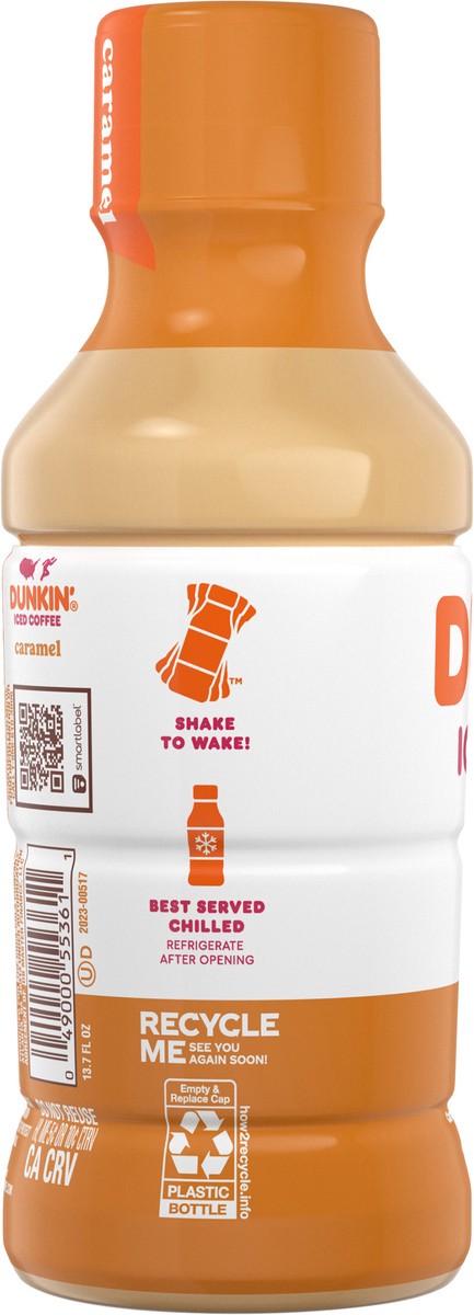 slide 7 of 11, Dunkin' Iced Coffee Caramel Bottle, 13.7 fl oz, 13.7 fl oz