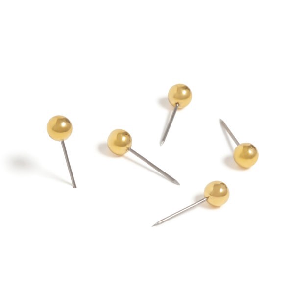 slide 2 of 4, U Brands® Map Push Pins, Gold, Set Of 100 Pins, 1 ct