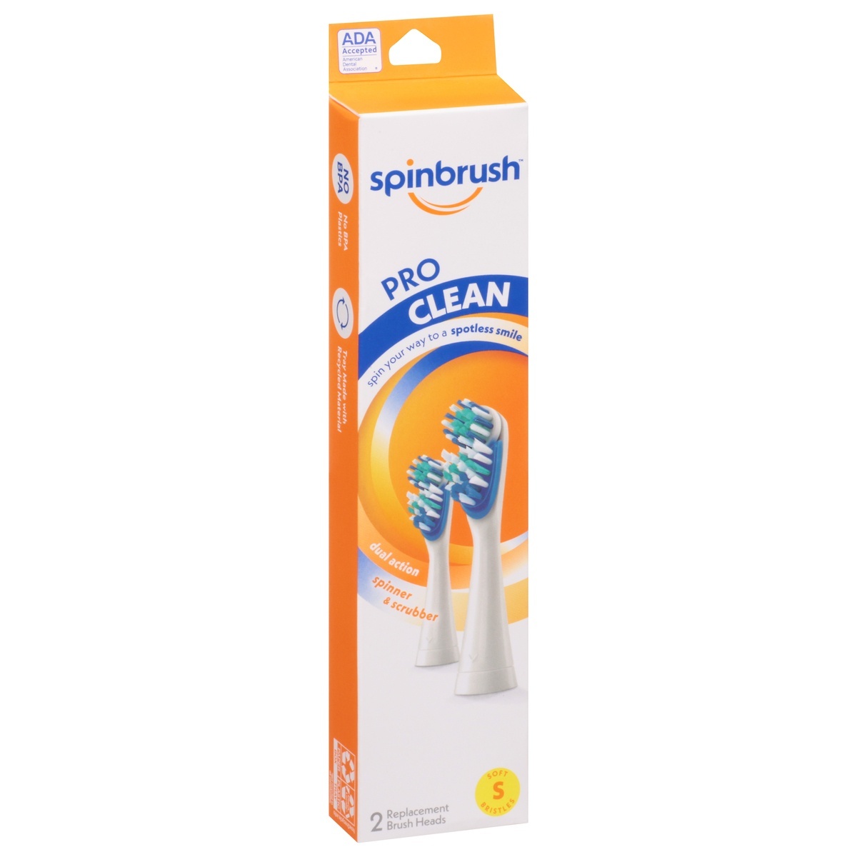 slide 1 of 5, ARM & HAMMER Spinbrush Pro Clean Replacement Heads, 2 ct