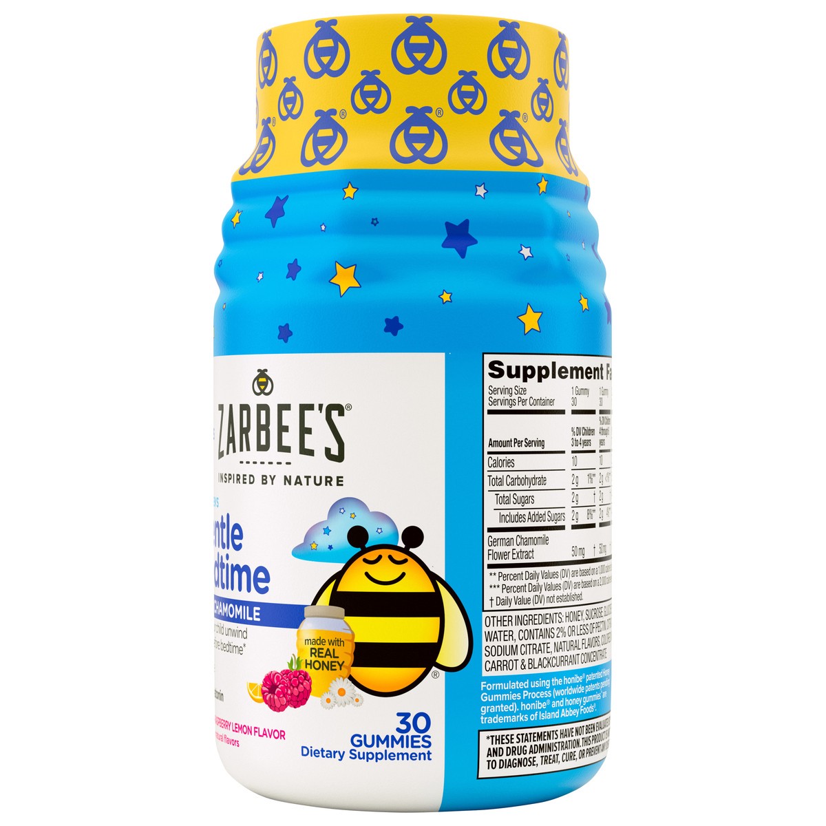 slide 7 of 12, Zarbee's Naturals Children's Gentle Bedtime with Chamomile Gummies, Natural Raspberry Lemon Flavor, 30 Count, 30 ct