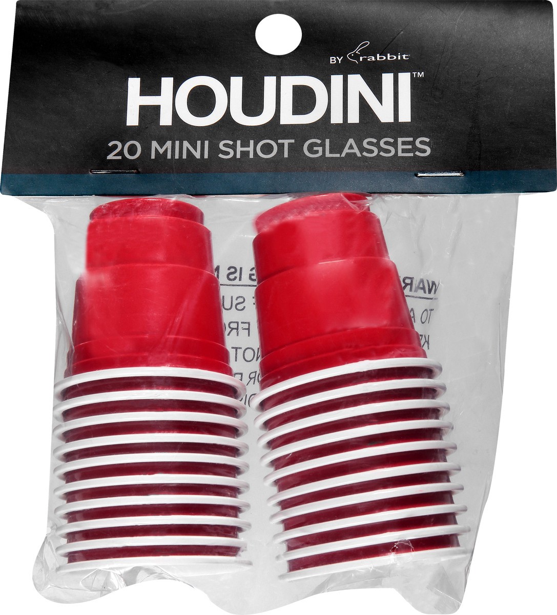 slide 1 of 7, Houdini Red Cup Mini Shot Glasses 20 ea, 20 ct