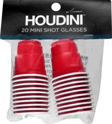 Houdini Red Cup Mini Shot Glasses 20 ea