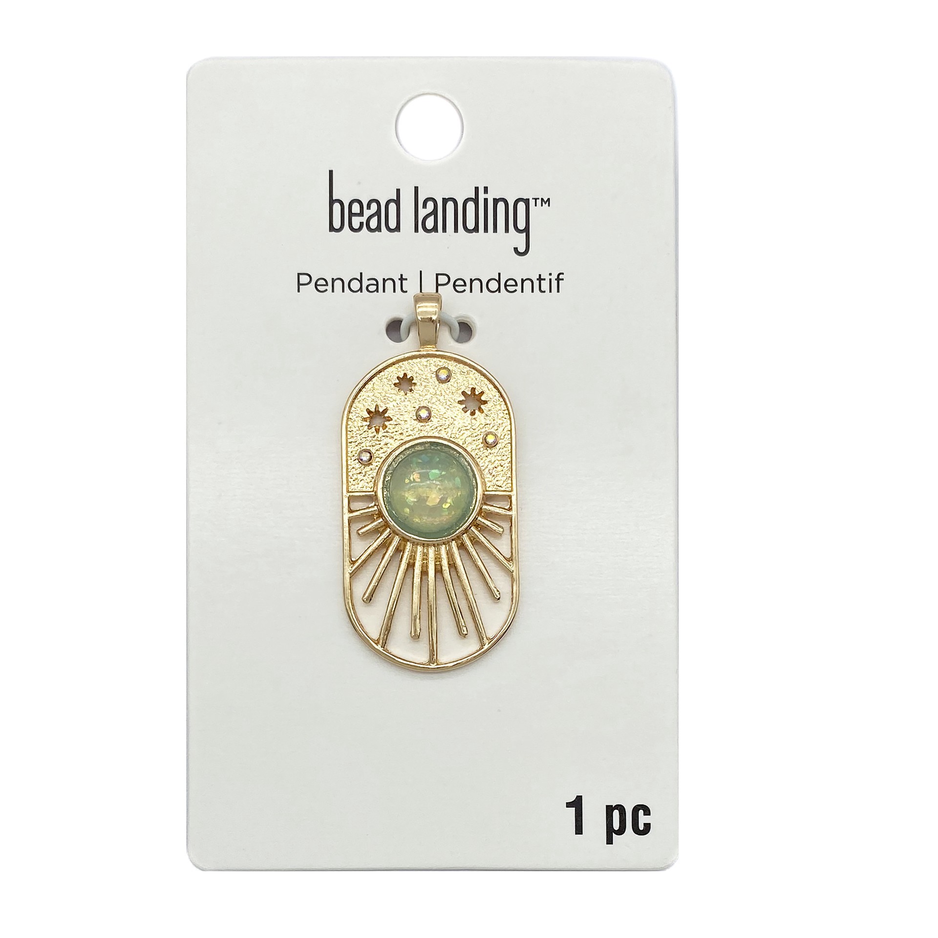 slide 3 of 6, Opal Sunburst Evil Eye Pendant By Bead Landing, 1.69 in x 0.8 in x 0.19 in