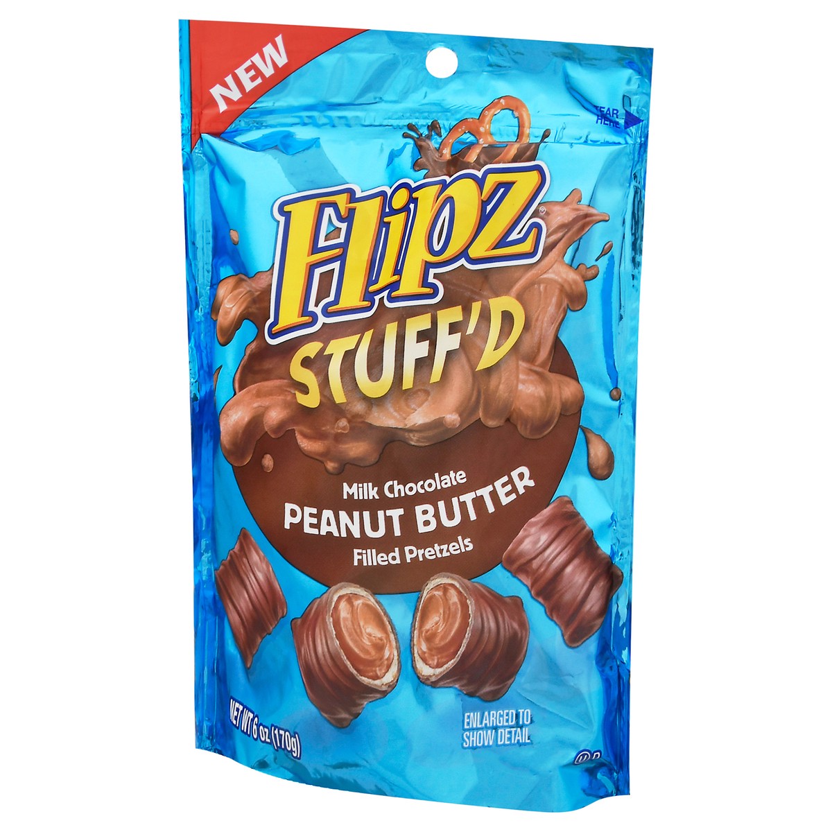 slide 3 of 13, Flipz Stuff'd Pretzels Milk Chocolate Peanut Butter Filled, 6 oz