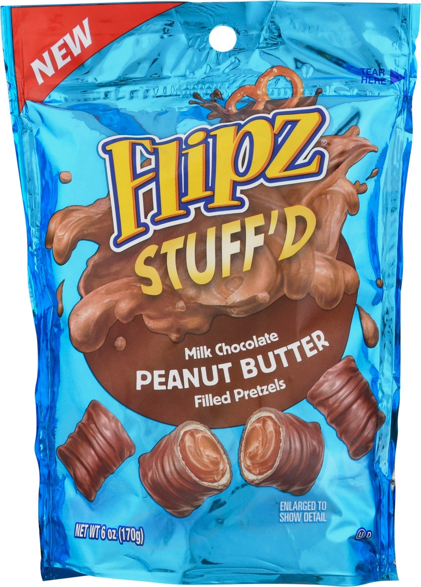 slide 8 of 13, Flipz Stuff'd Pretzels Milk Chocolate Peanut Butter Filled, 6 oz