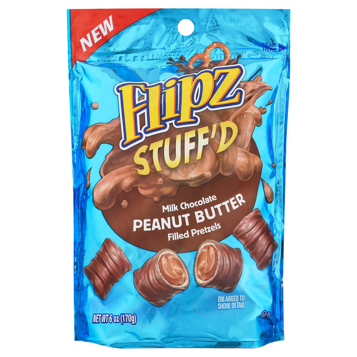 slide 1 of 13, Flipz Stuff'd Pretzels Milk Chocolate Peanut Butter Filled, 6 oz