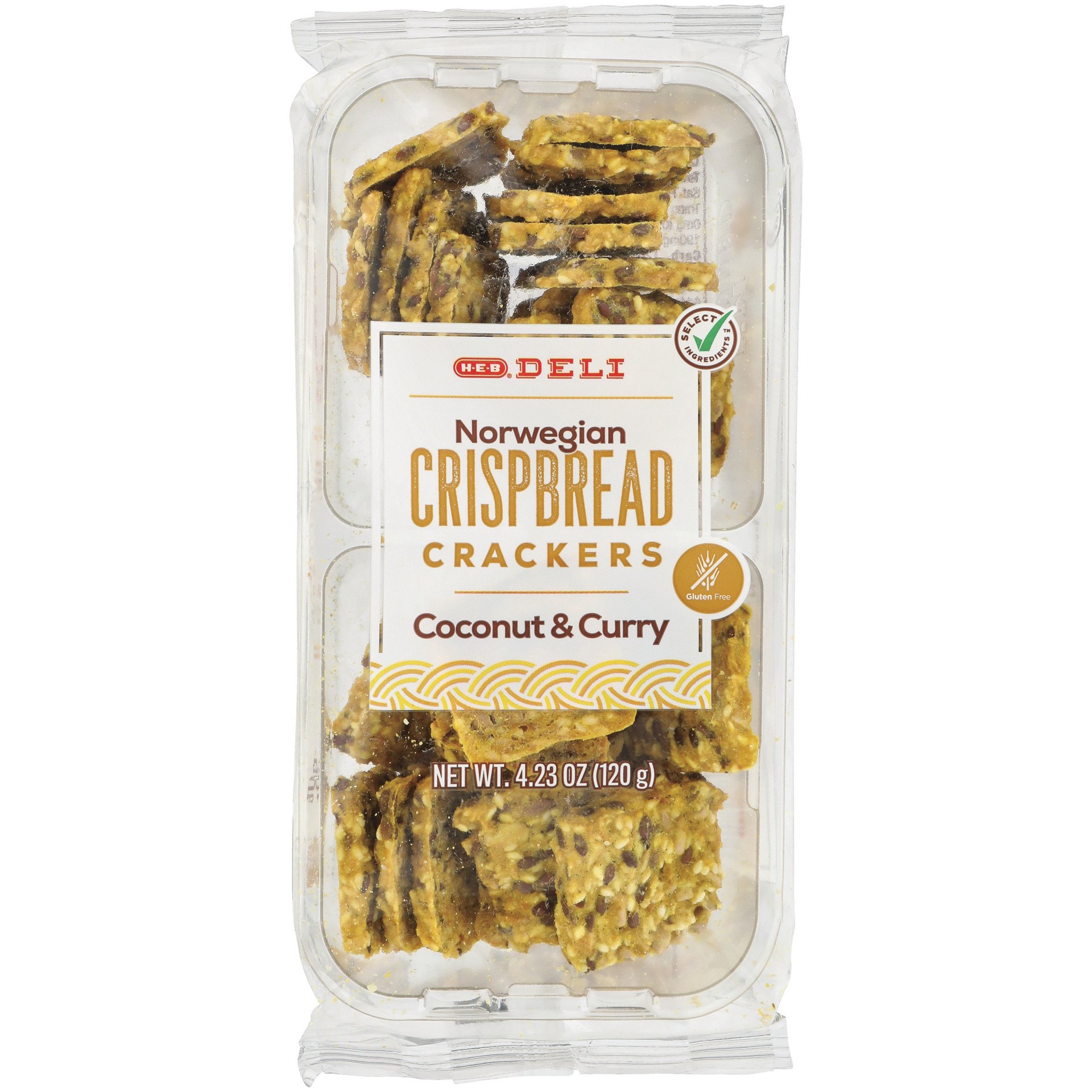 slide 1 of 1, H-B Deli Norwegian Crispbread Crackers - Coconut & Curry - 4.23 oz, 4.23 oz