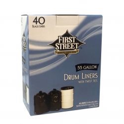 slide 1 of 1, First Street 55 Gallon Drum Liner, 40 ct