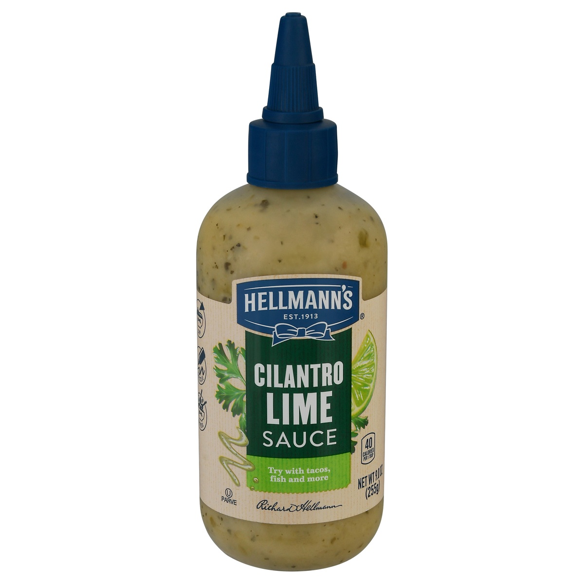 slide 1 of 8, Hellmann's Cilantro Lime Sauce, 9 oz
