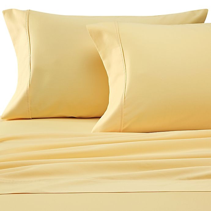 slide 1 of 1, Heartland HomeGrown 400-Thread-Count Solid Sateen King Sheet Set - Lemon, 1 ct