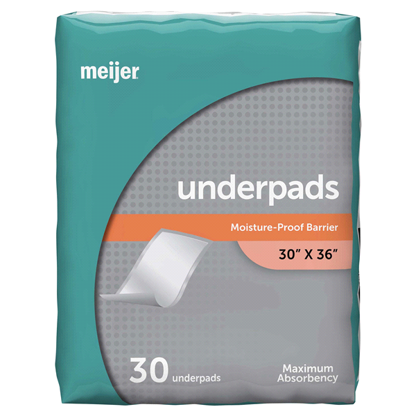 slide 12 of 21, Meijer Underpads, Extra Large, 30 ct