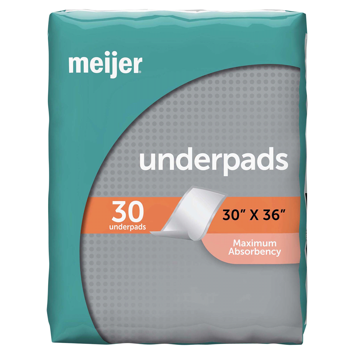 slide 1 of 1, Meijer Underpad, Extra Large, 30 ct
