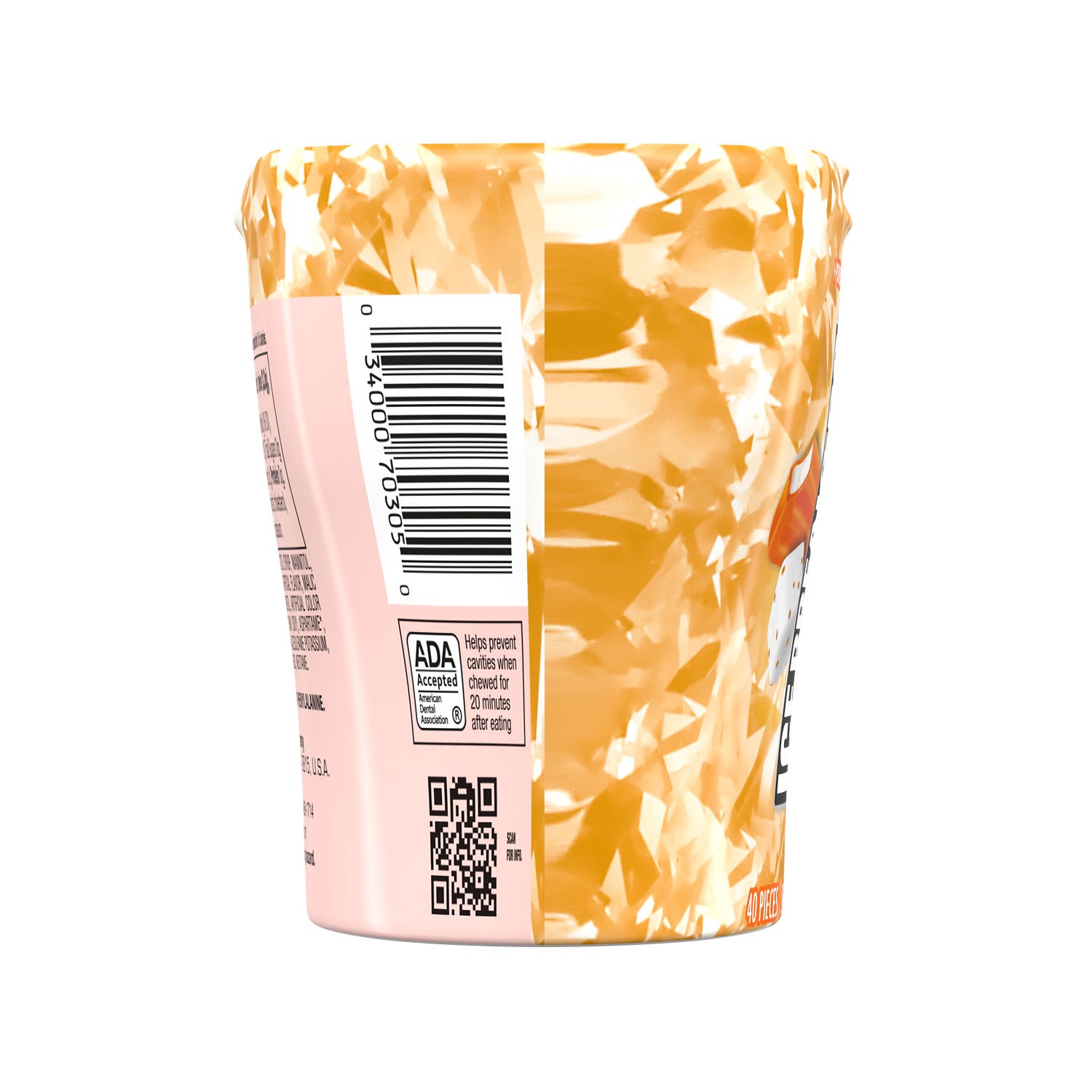 slide 5 of 10, Ice Breakers Ice Cubes Orange Cream Pop Flavored Sugar Free Chewing Gum Bottle, 3.24 oz (40 Pieces), 3.24 oz