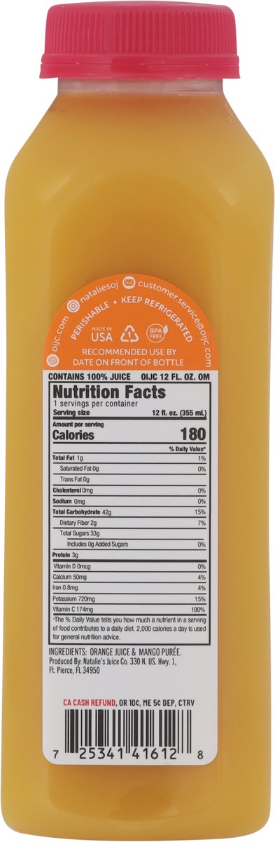 slide 6 of 14, Natalie's Orange Mango Juice 12 fl oz, 12 fl oz