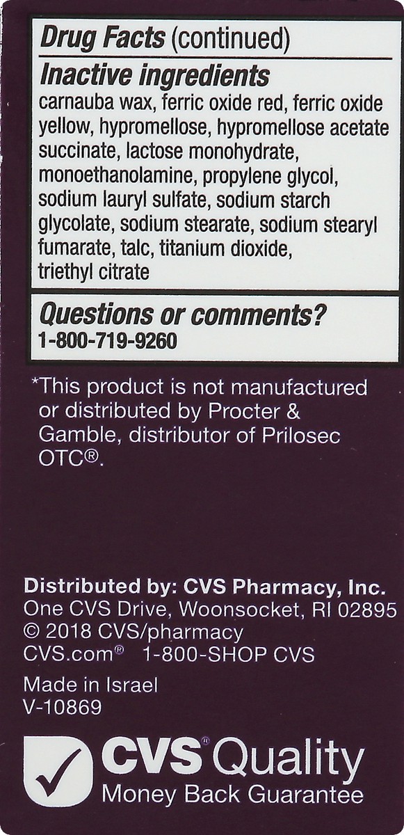 slide 2 of 11, CVS Health Omeprazole Delayed Release Tablets 20 Mg, 3 Bottles, 42 Ct, 42 ct