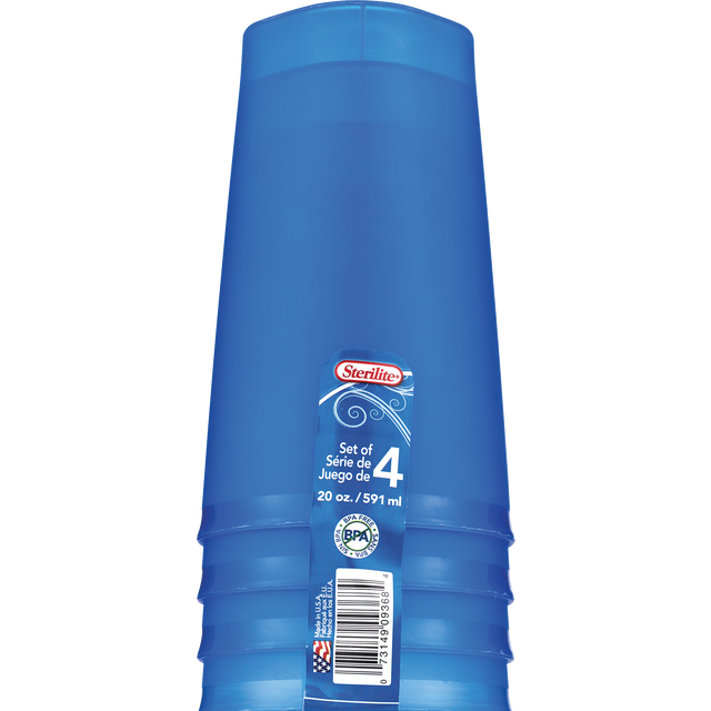 slide 1 of 1, sterilite Tumblers Blue Set Of 4 20Z, 4 ct