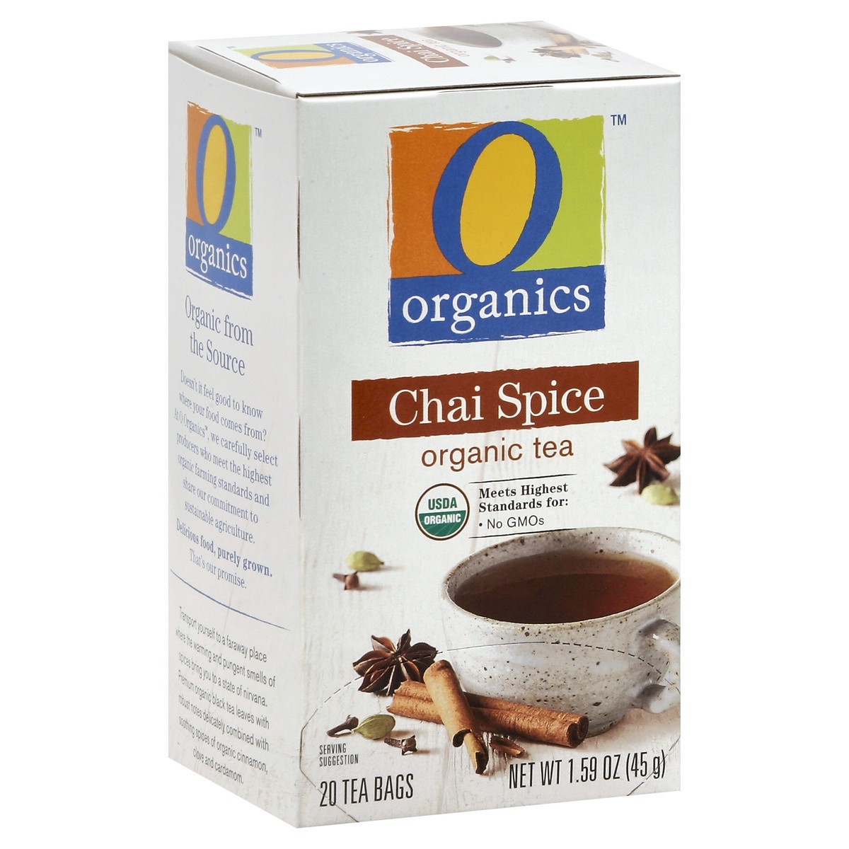 slide 1 of 5, O Organics Chai Spice Organic Tea, 20 ct