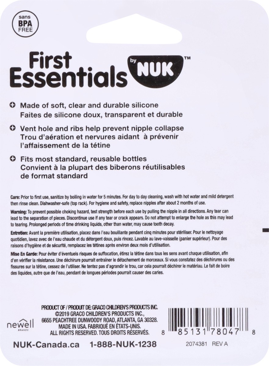 slide 9 of 9, First Essentials Fast Silicone Replacement Nipples 6 ea, 6 ct