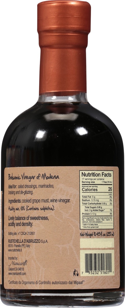 slide 8 of 9, Rustichella d'Abruzzo Balsamic Vinegar of Modena 8.45 fl oz, 8.45 fl oz