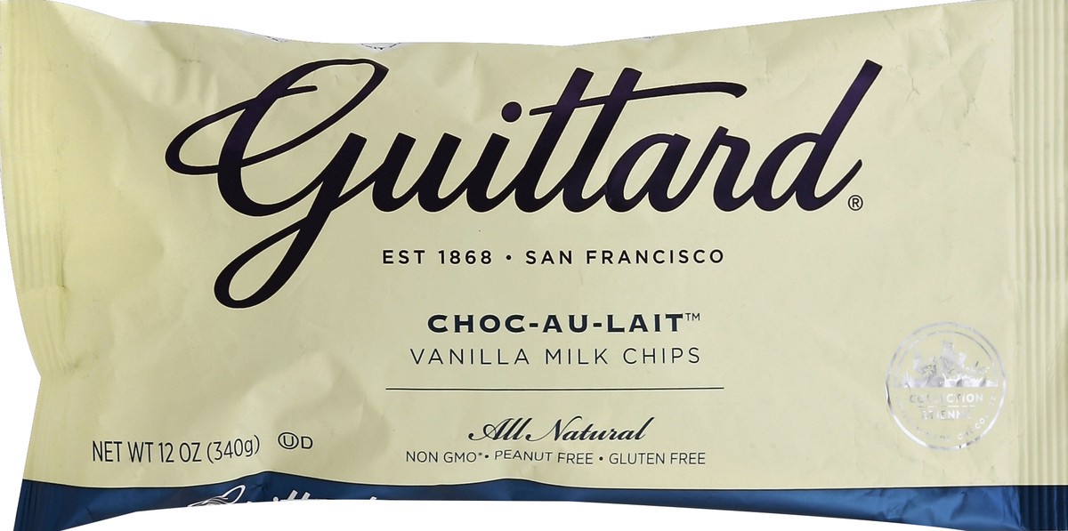 slide 4 of 5, Guittard Baking Chips Vanilla Milk Choc-Au-Lait, 12 oz