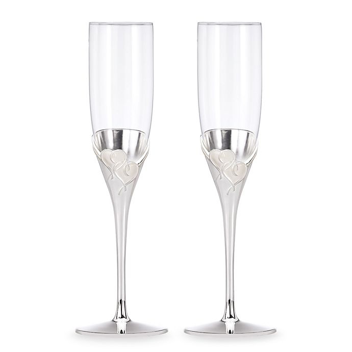 slide 1 of 1, Lenox True Love Toasting Flutes, 2 ct