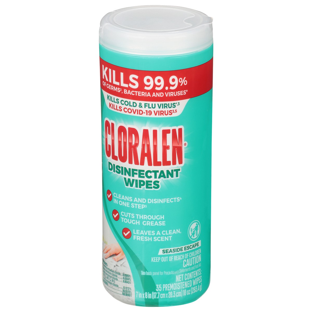 slide 9 of 9, Cloralen Disin Wipes Seasde, 35 ct