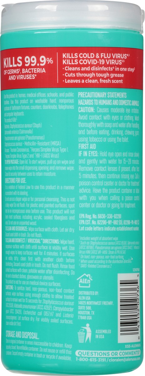 slide 7 of 9, Cloralen Disin Wipes Seasde, 35 ct