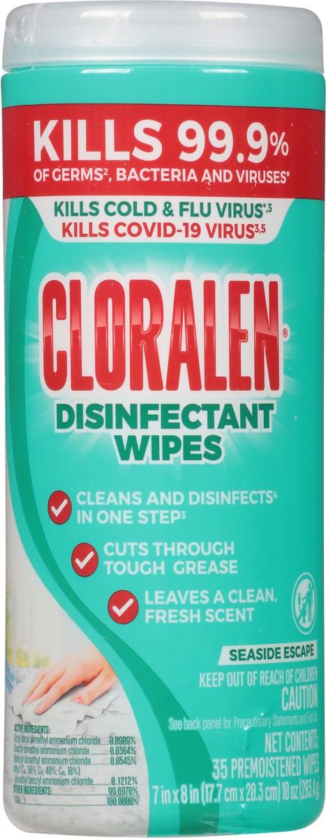 slide 6 of 9, Cloralen Disin Wipes Seasde, 35 ct