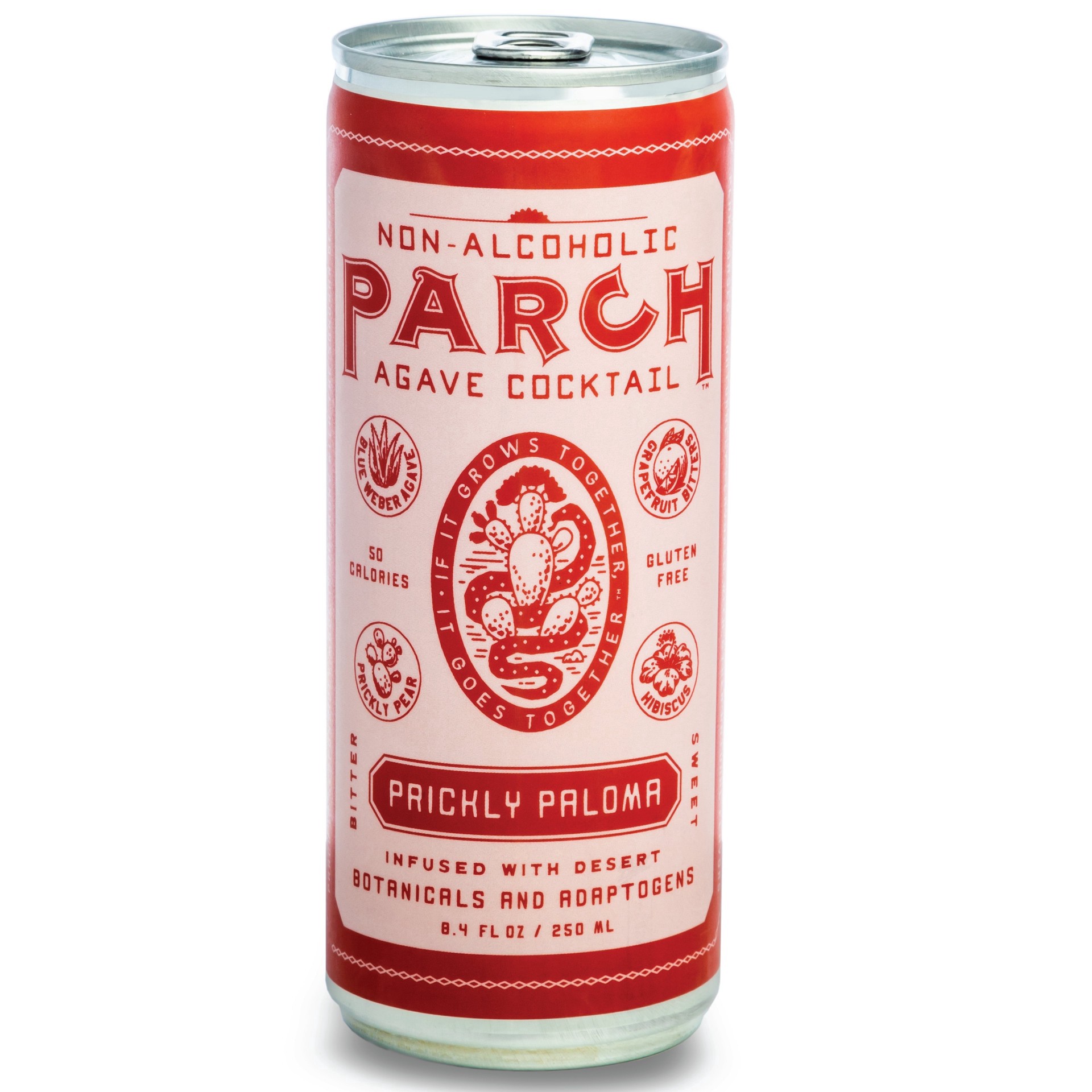 slide 1 of 1, Parch Non-Alcoholic Sparkling Prickly Paloma Agave Cocktail 8.4 fl oz, 8.4 fl oz