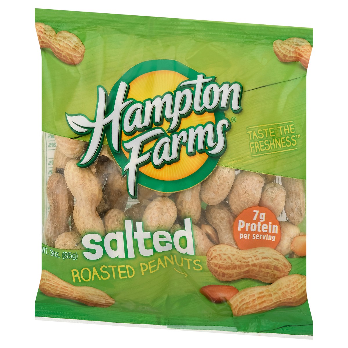 slide 6 of 13, Hampton Farms Roasted Salted Peanuts 3 oz, 3 oz