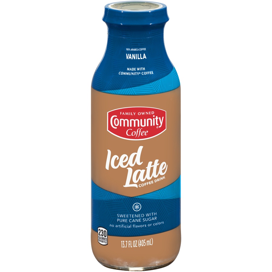 slide 1 of 8, Community Coffee Vanilla Iced Latte - 13.7 oz, 13.7 oz