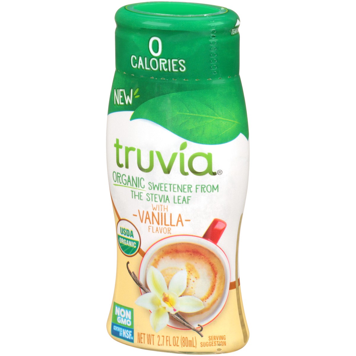 slide 4 of 5, Truvia Organic Liquid Stevia Sweetener, 2.7 fluid ounce bottle, Vanilla flavor, 2.7 fl oz