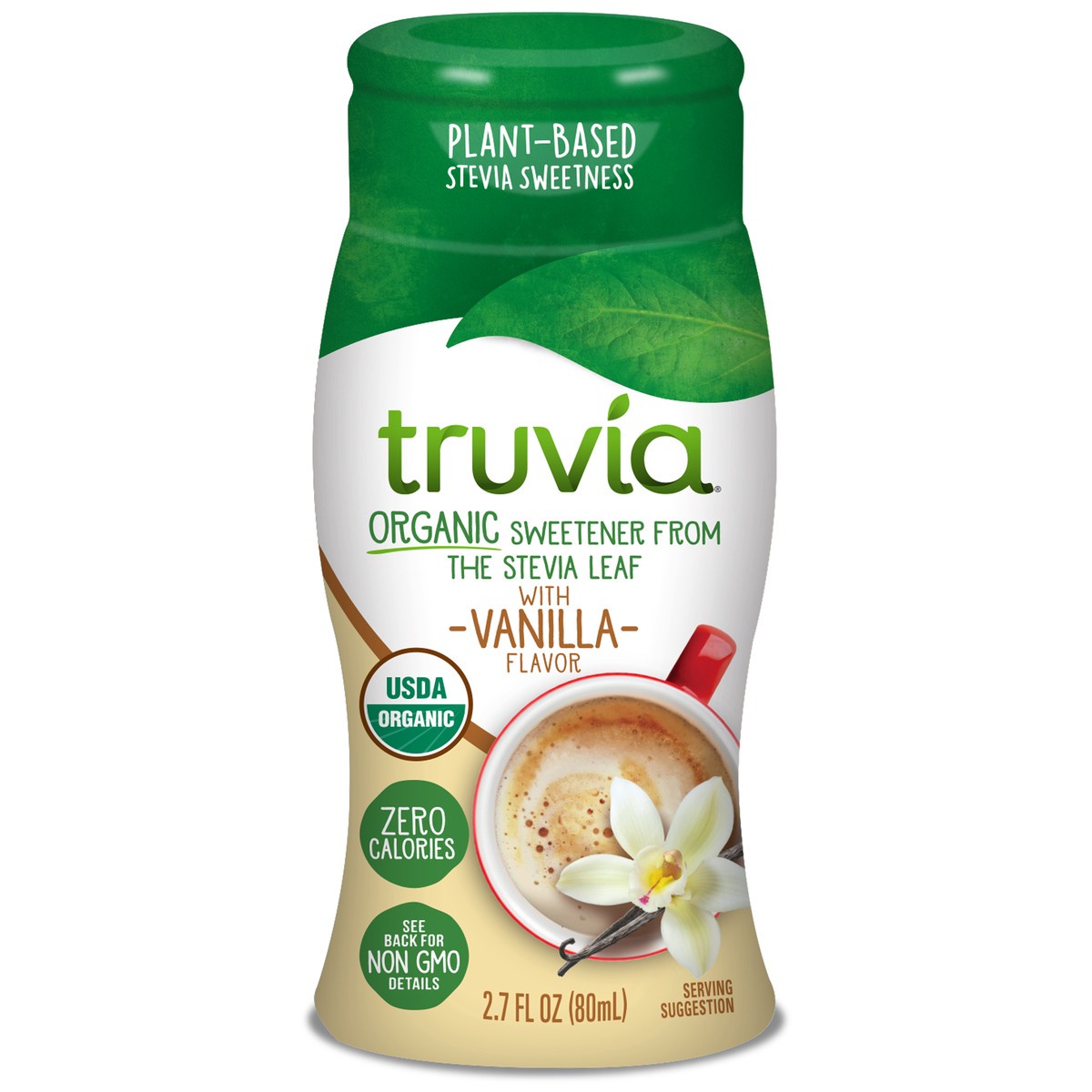 slide 3 of 5, Truvia Organic Liquid Stevia Sweetener, 2.7 fluid ounce bottle, Vanilla flavor, 2.7 fl oz