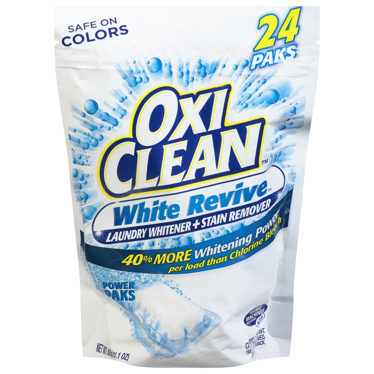 slide 1 of 17, Oxi-Clean White Revive Laundry Whitener + Stain Remover Power Paks, 24 Count, 24 ct