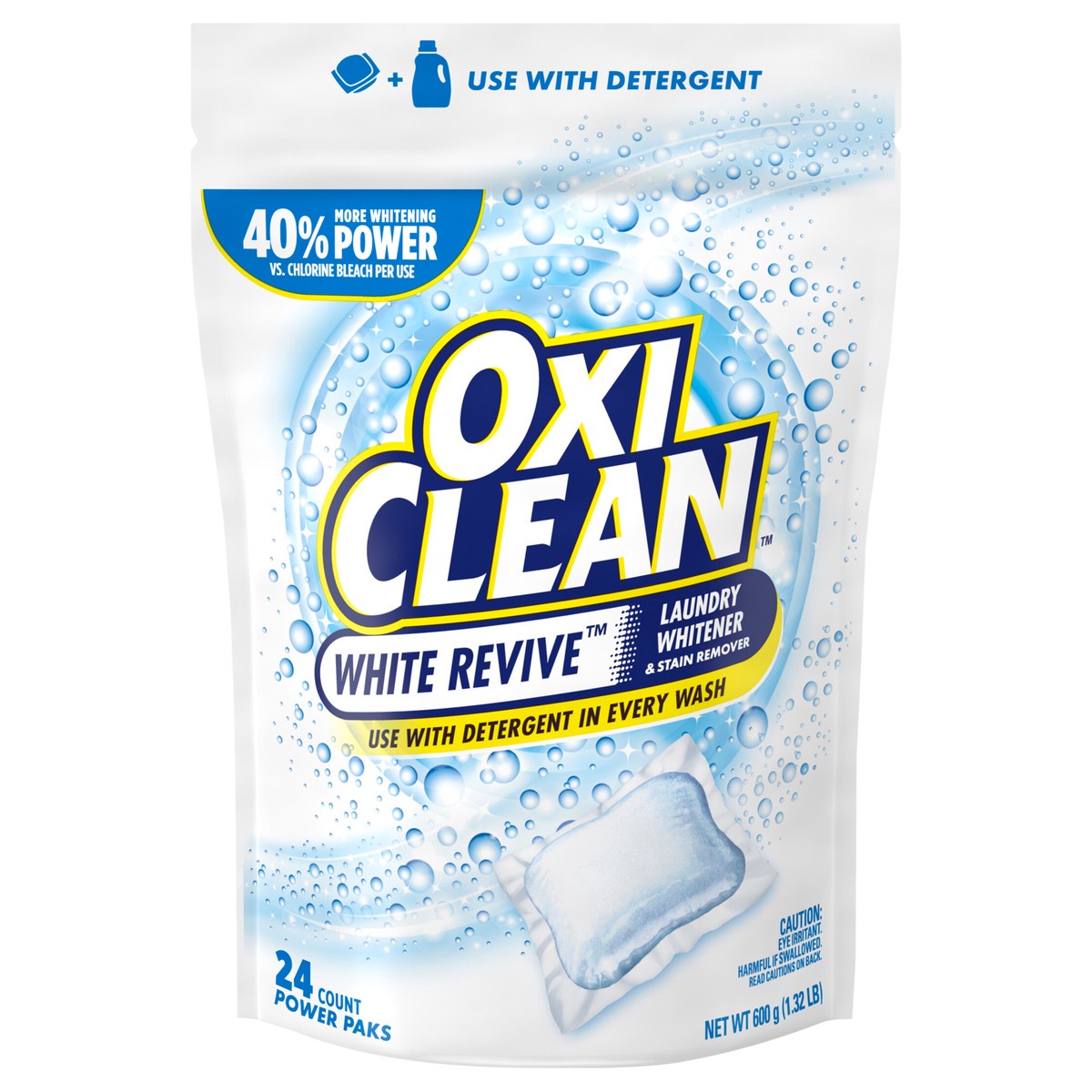 slide 1 of 17, Oxi-Clean White Revive Laundry Whitener and Stain Remover Power Paks, 24 Count, 24 ct