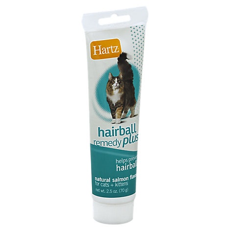 slide 1 of 1, Hartz Hairball Remedy Plus For Cats Natural Salmon Tube, 2.5 oz