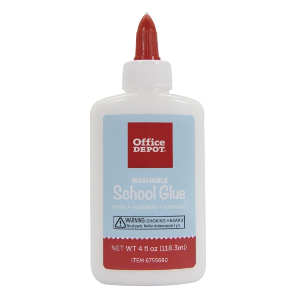 slide 1 of 2, Office Depot Brand School Glue, 4 Oz, White, 1 ct