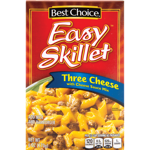 slide 1 of 1, Best Choice Easy Skillet Three Cheese Dinner, 8.5 oz